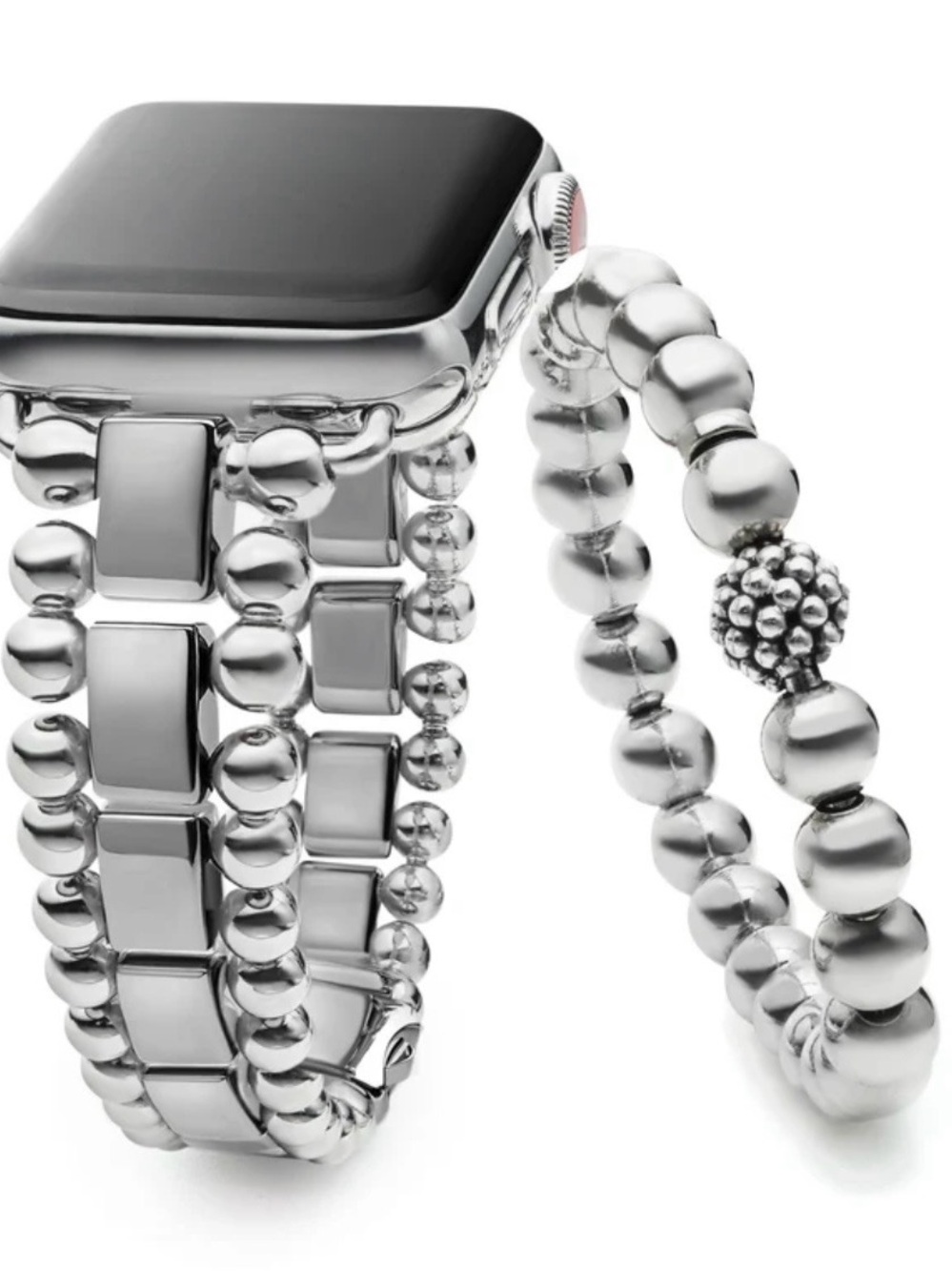 LAGOS Silver Beaded Bracelet with Silver Watch Band - Picture 7 of 7